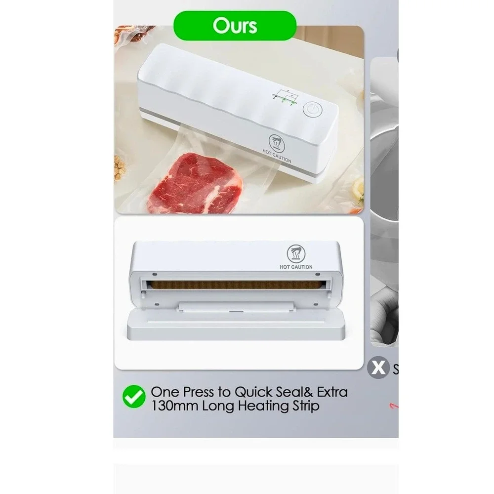 NEW in damaged box Rechargeable Mini Bag Sealer Heat Sealer Vacuum Sealer Device